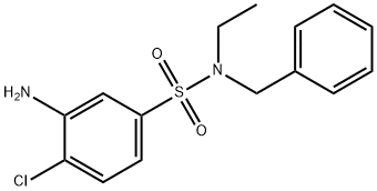 3-氨基-N-苄基-4-氯-N-乙基苯磺酰胺 结构式