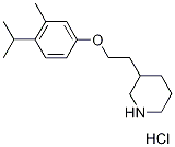 3-[2-(4-Isopropyl-3-methylphenoxy)ethyl]-piperidine hydrochloride 结构式