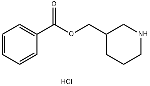 3-Piperidinylmethyl benzoate hydrochloride 结构式