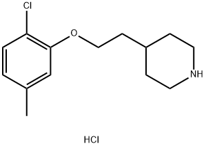 4-[2-(2-Chloro-5-methylphenoxy)ethyl]piperidinehydrochloride 结构式