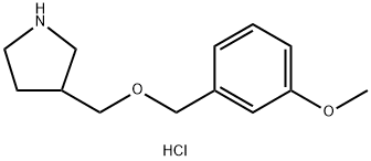 3-{[(3-Methoxybenzyl)oxy]methyl}pyrrolidinehydrochloride 结构式