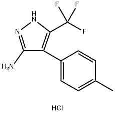 4-p-Tolyl-5-trifluoromethyl-2H-pyrazol-3-ylaminehydrochloride 结构式