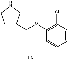 3-[(2-Chlorophenoxy)methyl]pyrrolidinehydrochloride 结构式