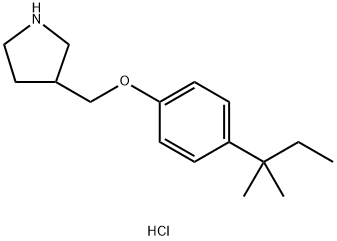 3-{[4-(tert-Pentyl)phenoxy]methyl}pyrrolidinehydrochloride 结构式