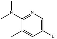 5-Bromo-N,N,3-trimethyl-2-pyridinamine 结构式