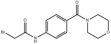 2-Bromo-N-[4-(4-morpholinylcarbonyl)phenyl]-acetamide 结构式