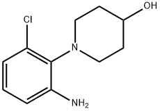 1-(2-Amino-6-chlorophenyl)-4-piperidinol 结构式