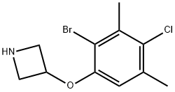 3-(2-Bromo-4-chloro-3,5-dimethylphenoxy)azetidine 结构式