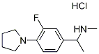 [1-(3-氟-4-吡咯烷-1-基苯基)乙基]甲胺盐酸盐 结构式