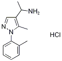 {1-[5-甲基-1-(2-甲基苯基)-1H-吡唑-4-基]乙基}胺盐酸盐 结构式