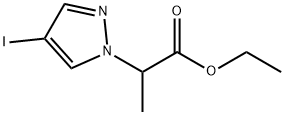 2-(4-碘-1H-吡唑-1-基)丙酸乙酯 结构式