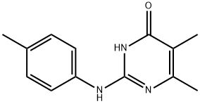 5,6-二甲基-2-[(4-甲基苯基)氨基]嘧啶-4(3H)-酮 结构式