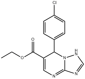 Ethyl 7-(4-chlorophenyl)-4,7-dihydro[1,2,4]-triazolo[1,5-a]pyrimidine-6-carboxylate 结构式