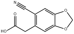 2-(6-Cyano-2H-1,3-benzodioxol-5-yl)acetic acid 结构式