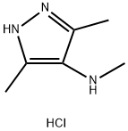 N,3,5-Trimethyl-1H-pyrazol-4-amine hydrochloride 结构式