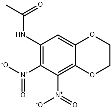 N-(7,8-二硝基-2,3-二氢-1,4-苯并二氧杂芑-6-基)乙酰胺 结构式