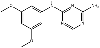 N-(3,5-二甲氧苯基)-1,3,5-三嗪-2,4-二胺 结构式