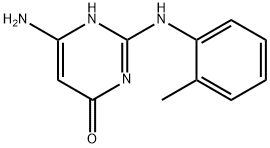 6-氨基-2-[(2-甲基苯基)氨基]嘧啶-4(3H)-酮 结构式