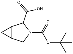 (1S,5R)-1-(叔丁氧基羰基)-3-氮杂双环[3.1.0]己烷-2-羧酸 结构式