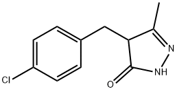 4-(4-氯苄基)-5-甲基-2,4-二氢-3H-吡唑-3-酮 结构式