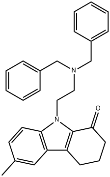 9-[2-(Dibenzylamino)ethyl]-6-methyl-2,3,4,9-tetrahydro-1H-carbazol-1-one 结构式