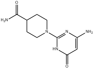 1-(4-氨基-6-氧代-1,6-二氢嘧啶-2-基)哌啶-4-甲酰胺 结构式