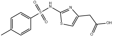 2-[2-[(4-甲基苯基)磺酰基氨基]-1,3-噻唑-4-基]乙酸 结构式