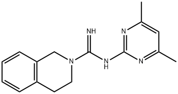 N-(4,6-二甲基嘧啶-2-基)-3,4-二氢异喹啉-2(1H)-甲酰亚胺酰胺 结构式