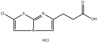 3-(2-Chloroimidazo[2,1-b][1,3]thiazol-6-yl)-propanoic acid hydrochloride 结构式
