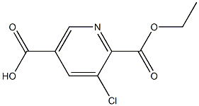 5-Chloro-6-(ethoxycarbonyl)nicotinic acid 结构式