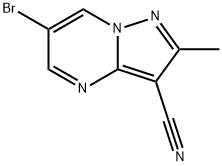 6-溴-2-甲基吡唑并[1,5-A]嘧啶-3-甲腈 结构式