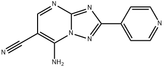 7-氨基-2-吡啶-4-基[1,2,4]三唑并[1,5-A]嘧啶-6-甲腈 结构式
