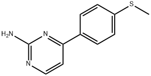 4-[4-(甲巯基)苯基]嘧啶-2-胺 结构式