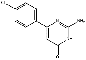 2-氨基-6-(4-氯苯基)嘧啶-4(3H)-酮 结构式