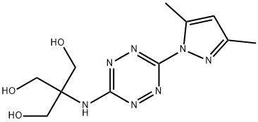 2-{[6-(3,5-二甲基-1H-吡唑-1-基)-1,2,4,5-四嗪-3-基]氨基}-2-(羟甲基)丙烷-1,3-二醇 结构式