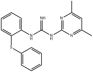 N-(4,6-二甲基嘧啶-2-基)-N'-[2-(苯基硫代)苯基]胍 结构式