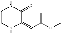 (2E)-(3-氧代哌嗪-2-基亚甲基)乙酸甲酯 结构式