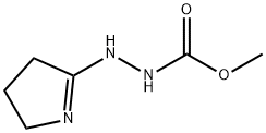 (2E)-2-吡咯烷-2-基亚甲基肼甲酸甲酯 结构式