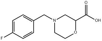 4-(4-氟苄基)吗啉-2-羧酸 结构式