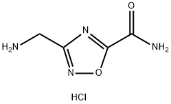 3-(氨基甲基)-1,2,4-噁二唑-5-甲酰胺盐酸盐 结构式