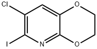 7-氯-6-碘-2,3-二氢-[1,4]二氧杂环己二烯并[2,3-B]吡啶 结构式