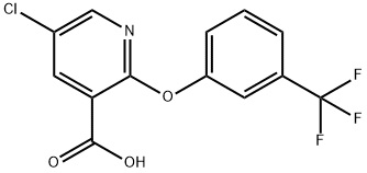 5-氯-2-[3-(三氟甲基)苯氧基]烟酸 结构式