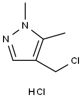 4-(氯甲基)-1,5-二甲基-1H-吡唑盐酸盐 结构式
