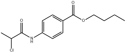4-(2-氯丙醇基氨基)苯甲酸丁酯 结构式