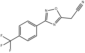 {3-[4-(三氟甲基)苯基]-1,2,4-恶二唑-5-基}乙腈 结构式