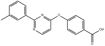 4-{[2-(3-甲基苯基)嘧啶-4-基]氧基}苯甲酸 结构式