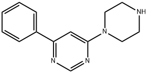 4-苯基-6-(1-	哌嗪)嘧啶 结构式