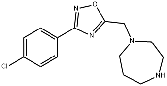 1-{[3-(4-氯苯基)-1,2,4-恶二唑-5-基]甲基}-1,4-二氮杂环庚烷 结构式