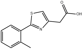 [2-(2-甲基苯基)-1,3-噻唑-4-基]乙酸 结构式