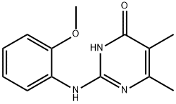 2-[(2-甲氧苯基)氨基]-5,6-二甲基嘧啶-4(3H)-酮 结构式